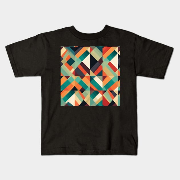 Geo Diamond: A Vibrant and Playful Fabric Pattern for Modern Fashion #4 Kids T-Shirt by AntielARt